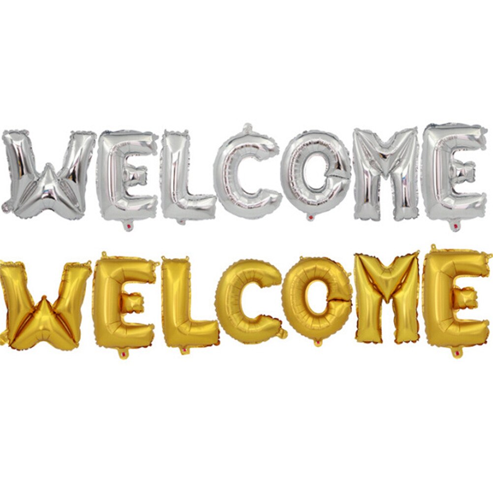 7 Stks/set Goud Zilver Letters Ballons Welkom Letters Folie Ballonnen Voor Verjaardag Bruiloft Party Decor Event Feestartikelen 16Inch