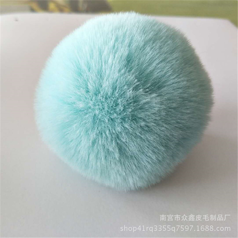 5 Stks/partij 8Cm Pluizige Faux Konijnenbont Bal Pompom Pluche Vrouwen Tas Auto Sieraden Voor Kleding Naaien Stof Accessoires faux Fur: 16