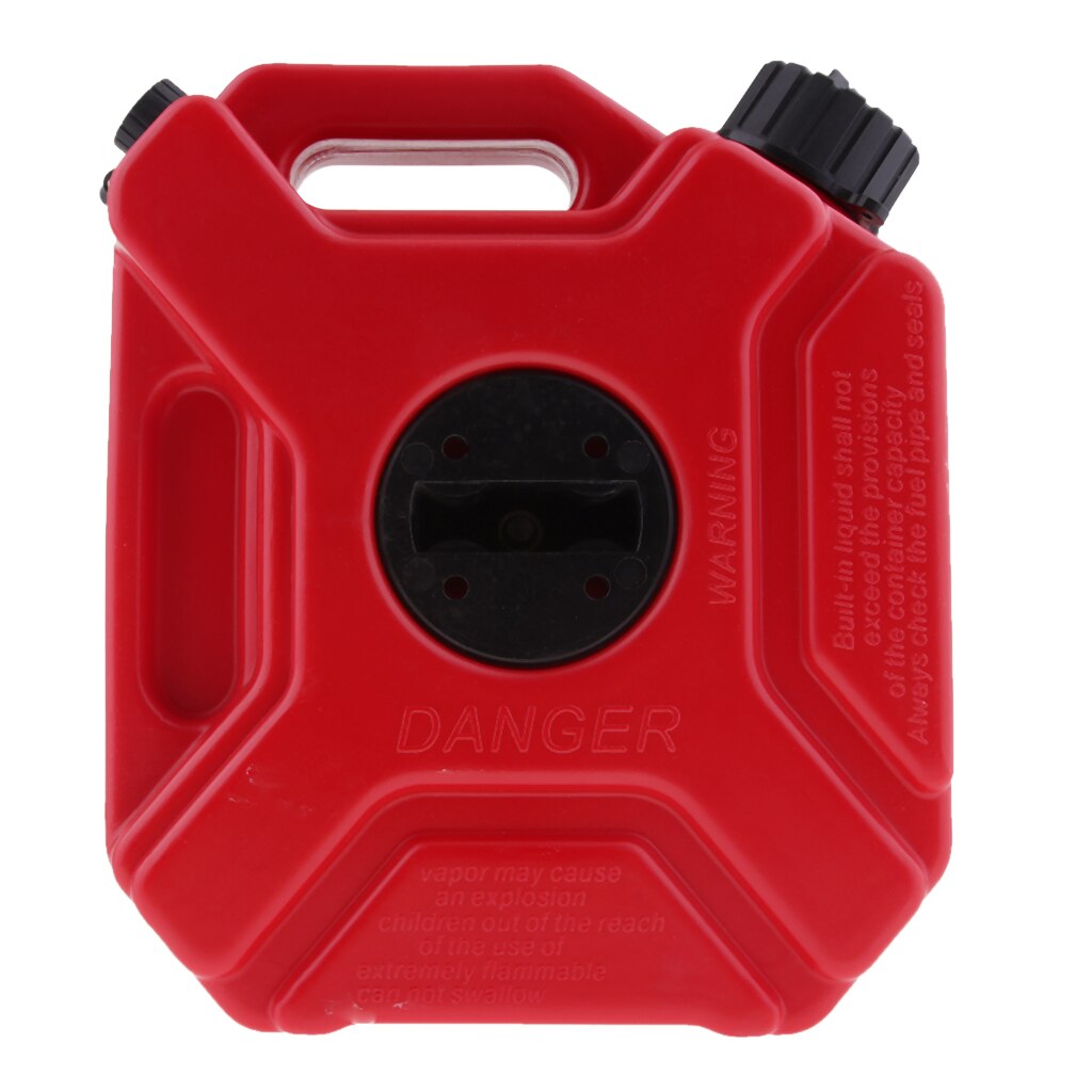 3L Red Portable Jerry Can Gas Plastic Fuel Tank Petrol ATV UTV Motorcycle