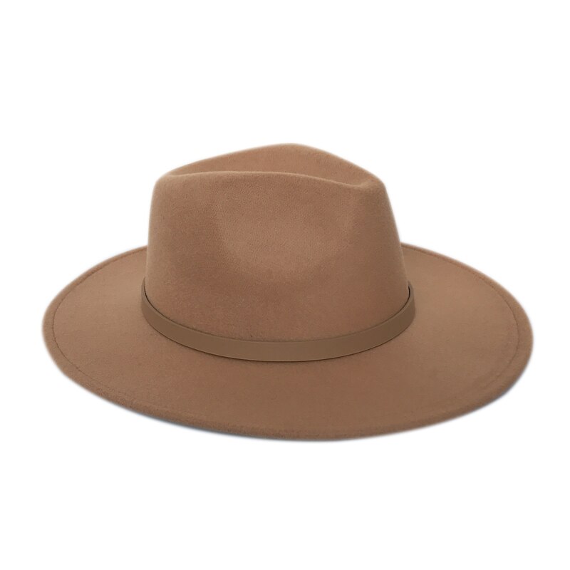 Yy oversized brem filthatt for kvinner vintage trilby cap høst vinter fedora menn jazz panama cappello donna elegante  fd19034