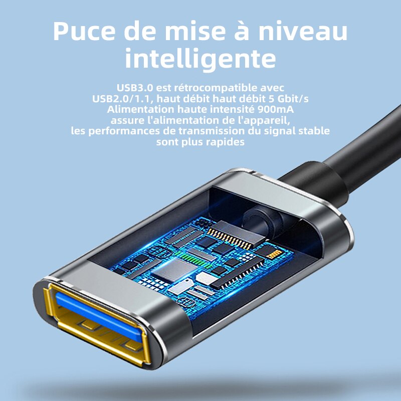 USB3.0 Extension Cable USB 3.0 Male to Female Extension Data Sync Cord Cable Extend Connector Cable for Laptop PC Gamer mouse 3m