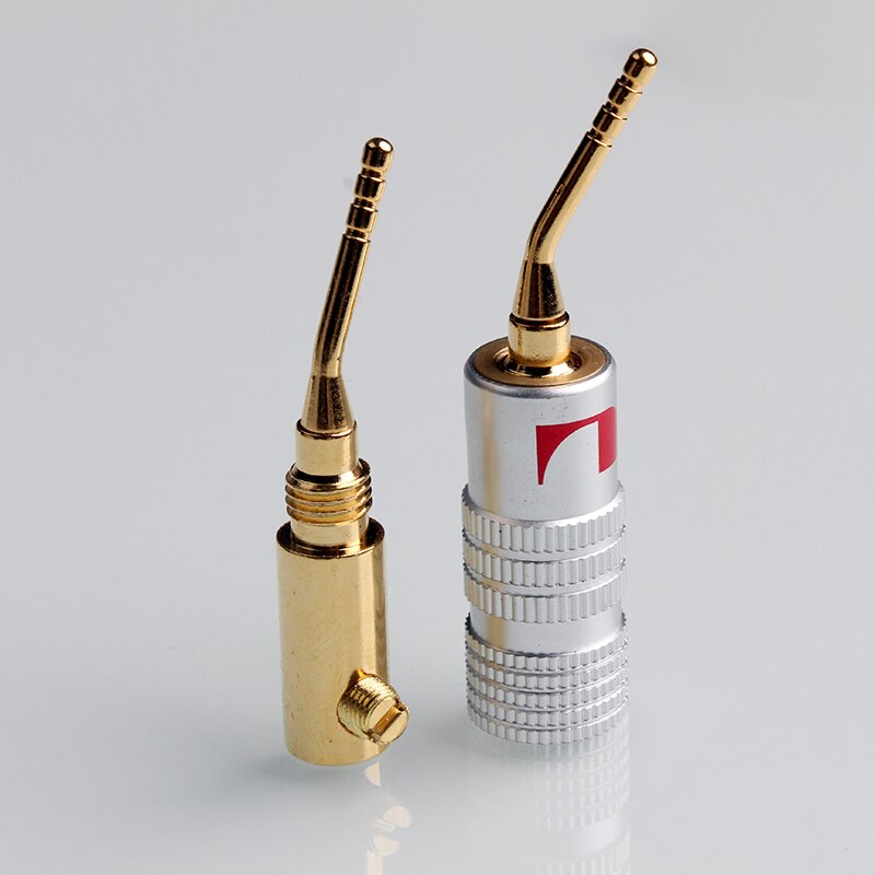 4pcs Nakamichi Gold-Plated Banana Plugs 4mm Banana Plug For Video Speaker Adapter Audio Jack Plug Wire Cable Connectors