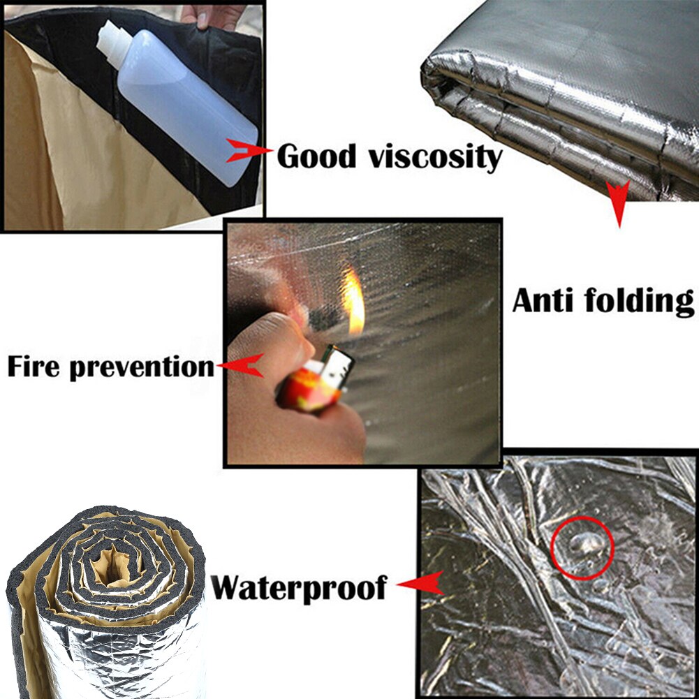 Interior Sound Proofing Foam 100x40cm Car Deadening Insulation Decoration