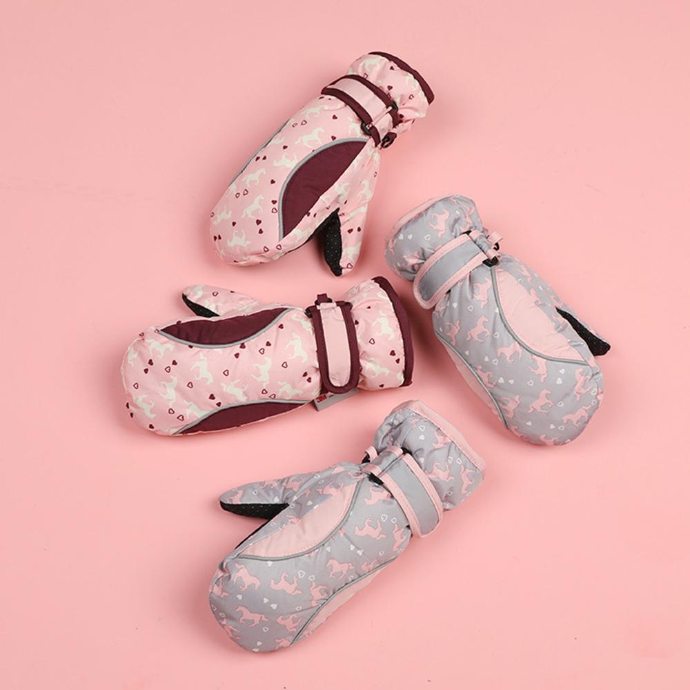 Schattige kinderen warme skihandschoenen jongens meisjes winter outdoor waterdichte antislip wanten