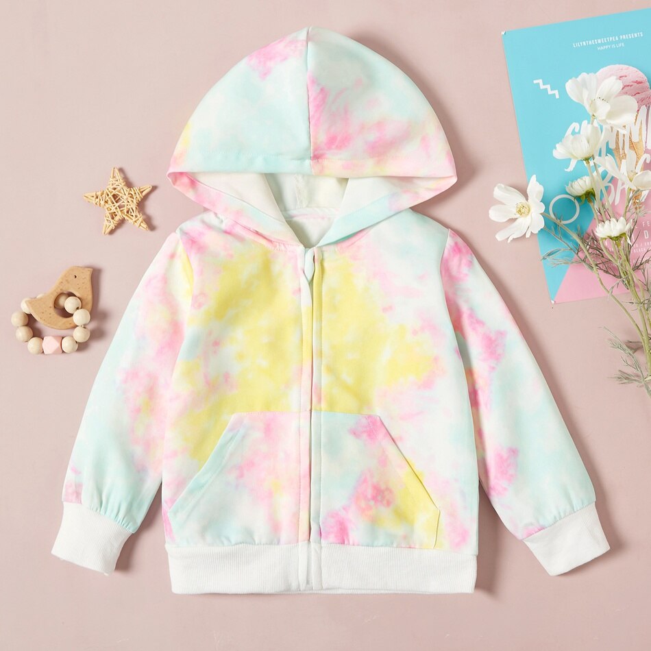 PatPat Spring and Autumn Baby / Toddler Girl Multi Color Hooded Jacket: 3 Years