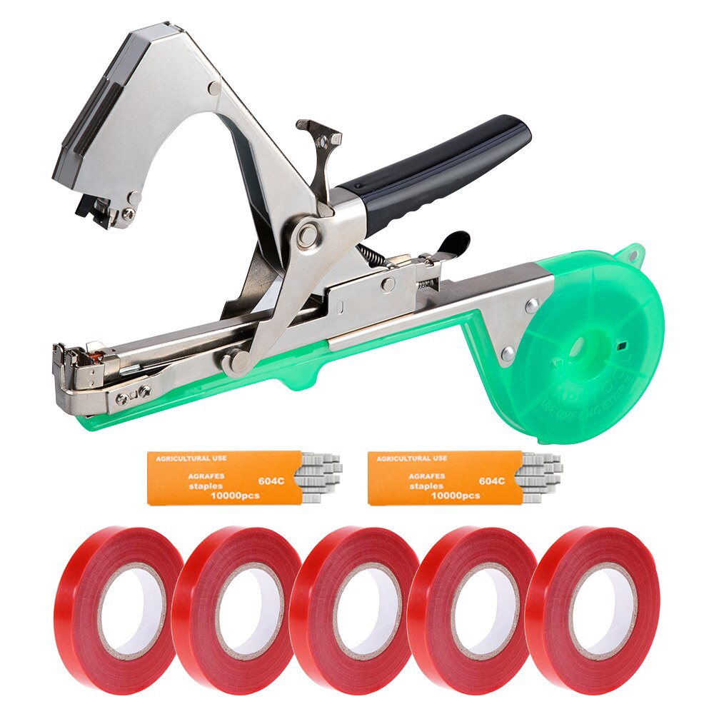 AI-Droga oszczędność pracy wiązarka roślin zestaw narzędzia ogrodnicze ręczne wiązanie bindownica mielone warzywa kwiat Tapetool Tapener: zestaw 2