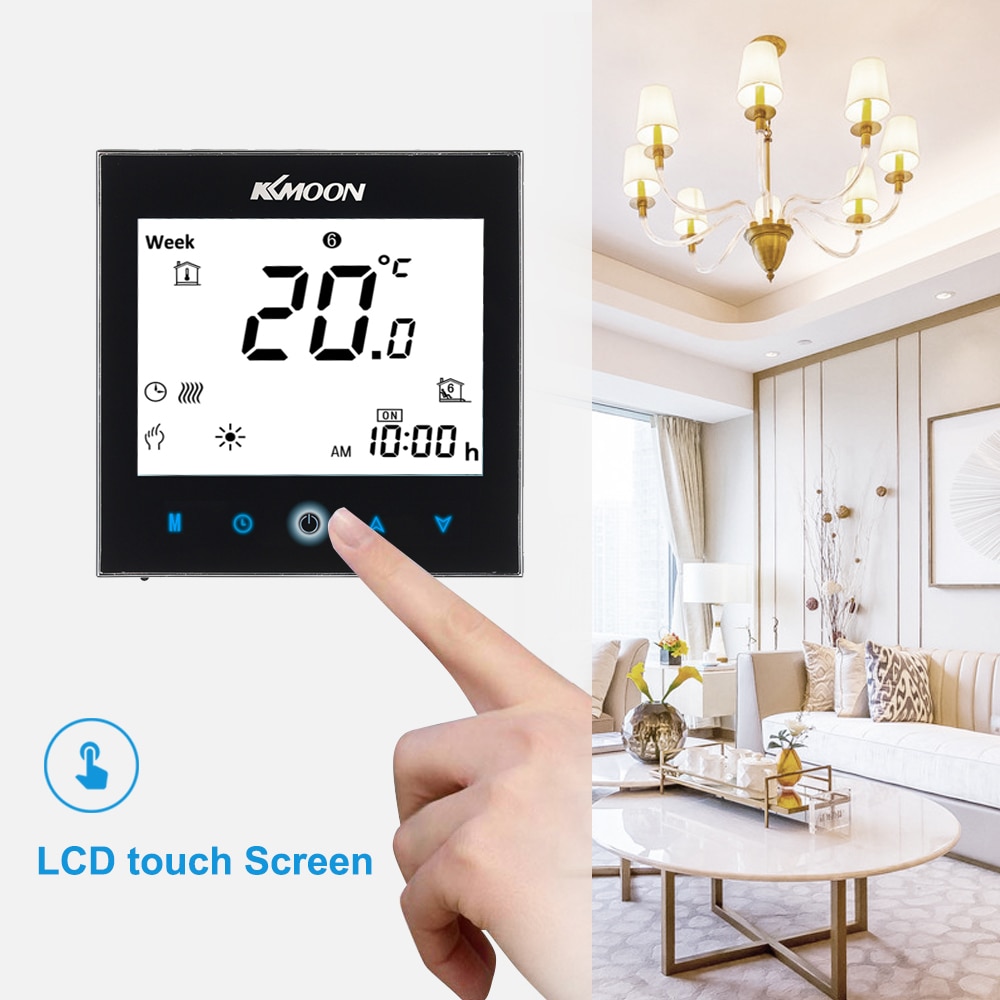 5A WiFi Smart Thermostat Temperature Controller for Water/Gas Boiler Heating Works with Alexa Google Home & Voice Control