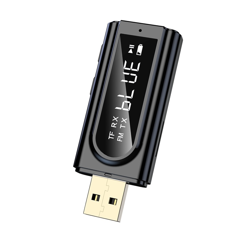 Bluetooth-empfänger-Absender,  bt5.0 fm Modulator-kartenleser, 3.5mm aux-Adapter für kopfhörer, lautsprecher und freisprecheinrichtung