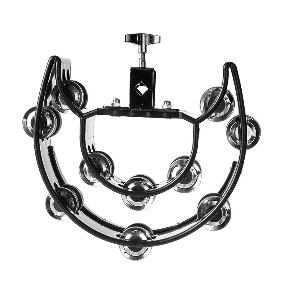 Handheld Hand Bell Percussion Party Musical Instruments Tambourine Double Rows Lightweight Portable Music Elements