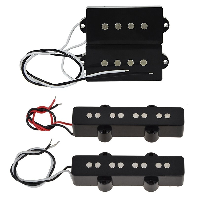 1pcs Pb P Bass Pickup Humbucker Pickup, Black & 2pcs Jb Bass Guitar Pickups Open Style Pickups Set Neck & Bridge