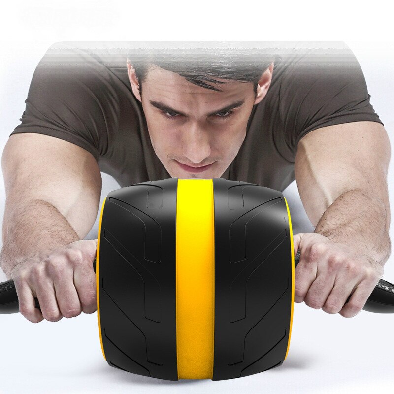 Ingen støj abdominal hjul med måtter abdominal træner kæmpehjul rulle mave abdominal muskel fitness udstyr ab ruller