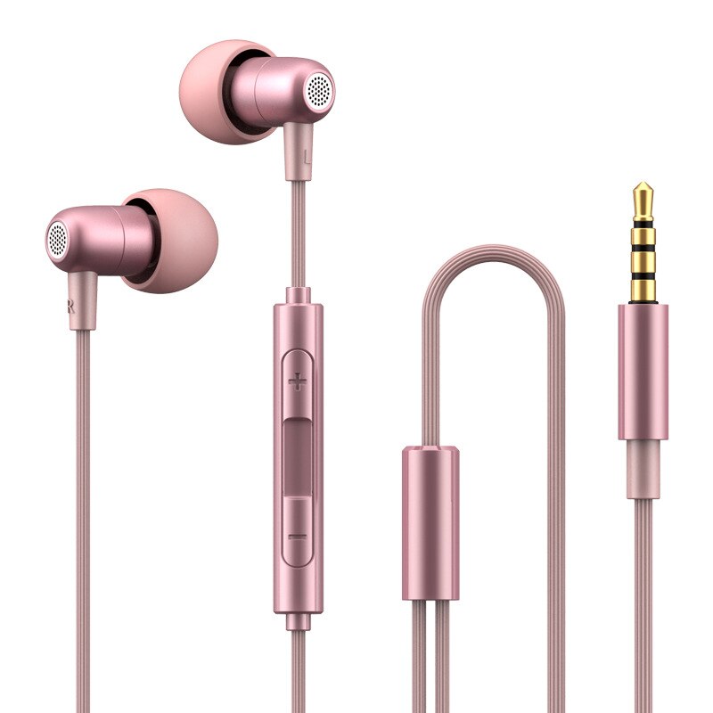 Cuffie cablate a 4 colori auricolari Stereo bassi sport auricolari impermeabili cuffie musicali per Samsung Iphone per Xiaomi Huawei: pink pro