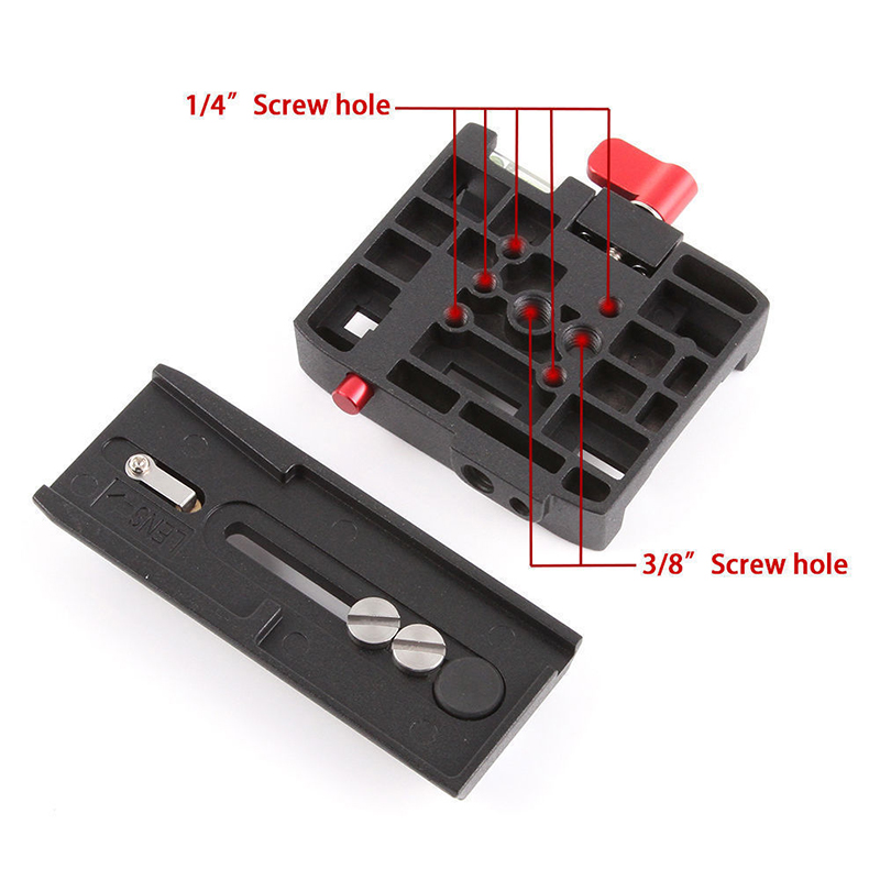 Foleto P200 Quick Release Clamp Base Plate Tripod Screw Mount for DSLR Camera Camcorder Manfrotto 500 AH 701 503 HDV 577 577 500