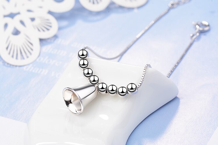 Anenjery zilveren bedels kralen armbanden schattige kleine bel armband voor vrouwen pulseira feminina s -b220