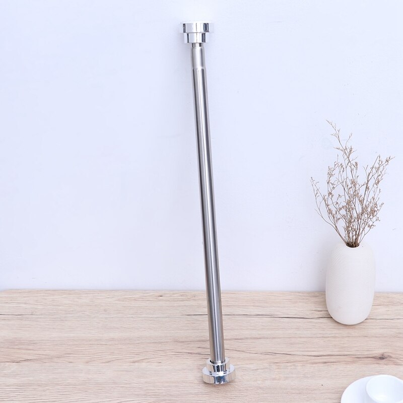 Adjustable Stainless Steel Spring Tension Rod Rail For Clothes / Towels / Curtains Curtain Pole Rods