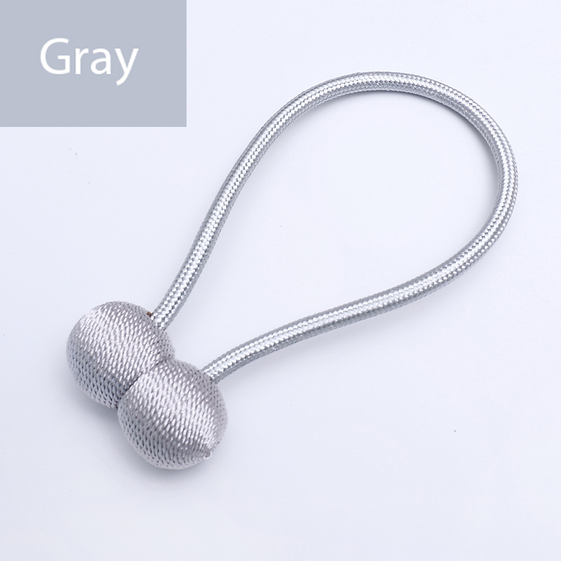 Simple Magnetic Curtain Tieback Clip Curtains Buckle Holder Decorative Home Curtains Accessories: Light Grey
