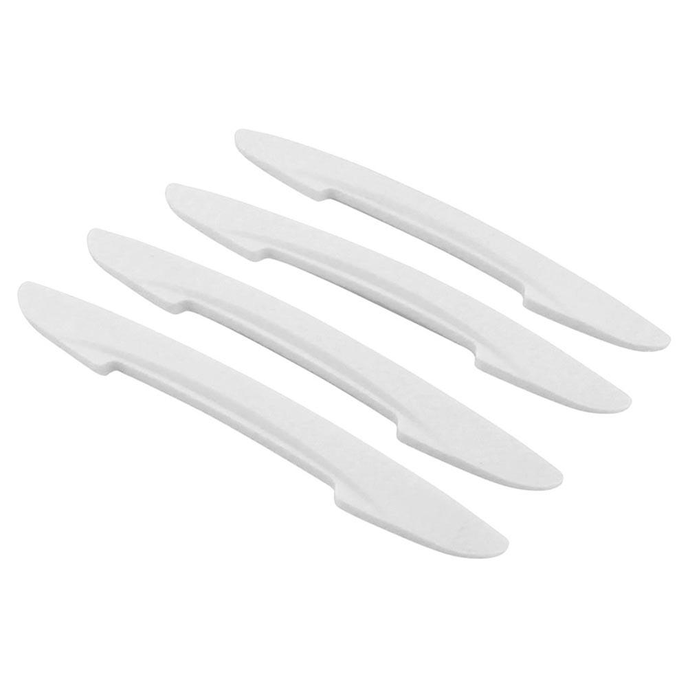 4Pcs Car Door Protector Flexible Auto Door Guard Edge Corner Bumper Guards Buffer Molding Protection Strip Bar: White
