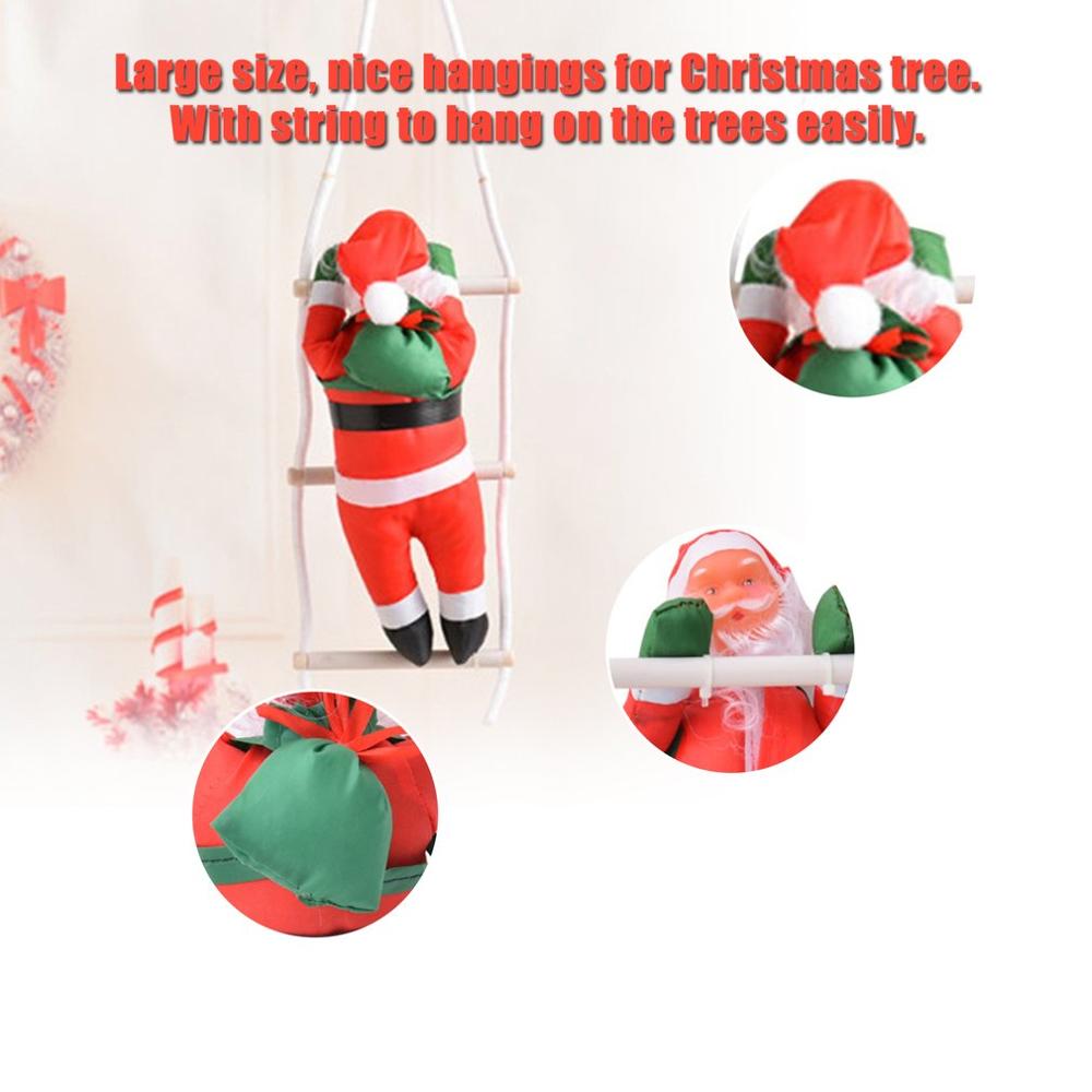 Christmas Santa Claus Climbing Stairs Christmas Tree Decoration Year Ornament Santa Claus Decor Xmas Hanging With Stair