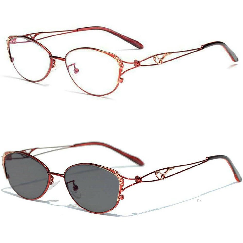 Women Cat Sun Glasses Women Retro Progressive Multifocal Reading Glasses Near Far Sight Photochromic Presbyopia NX