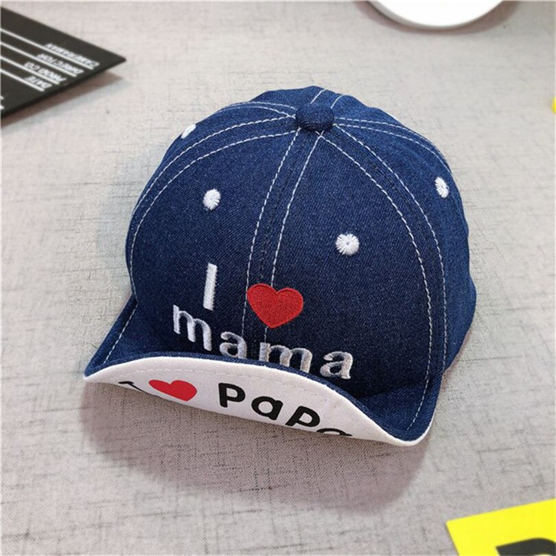 Gorra de béisbol I Love mama Youth para bebé, gorras de tela vaquera para niño, sombrero para el sol de otoño, gorra de algodón para niño de 1 a 4 años, accesorios para bebé