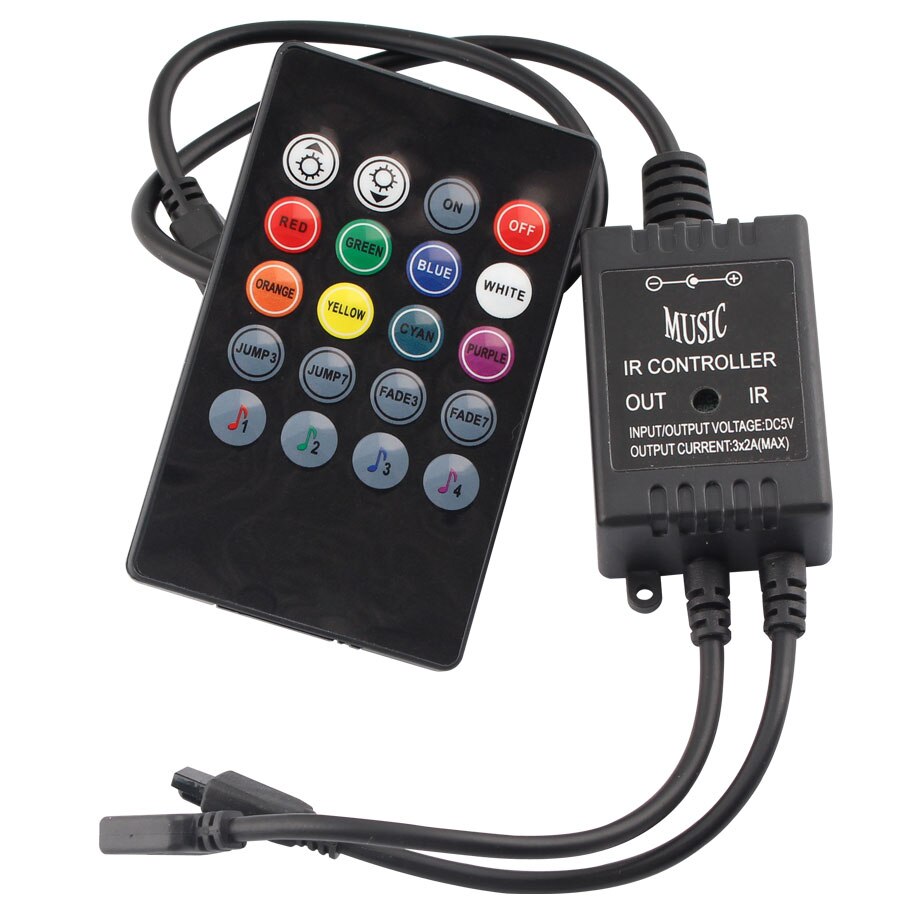 5 V Muziek Ir Rgb Usb Controller 20 Toetsen Voice Sound Sensor 5 V Muziek Ir Rgb Usb Controller Praktische thuis Party Rgb 5 V Led Strip