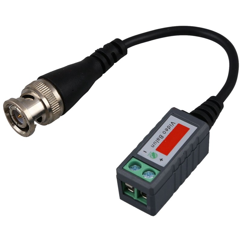 6 Pcs 5.5X2.1Mm Female + Male CCTV DC Power Connector Adapter Repar Part & 10 Pcs Camera CCTV BNC CAT5 Video Balun Passive Trans