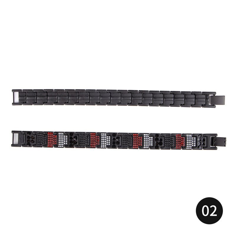 Pulsera magnética saludable para mujeres, brazaletes de magnetita con imanes de terapia de poder, joyería para el cuidado de la salud, inoxidable: Type3 02