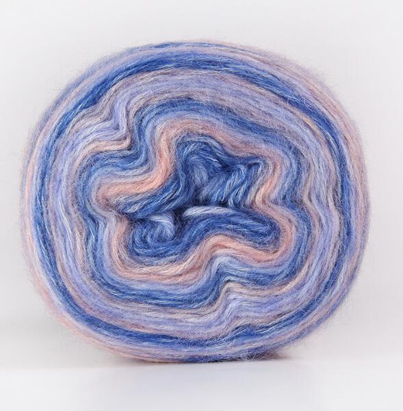 Wool Mohair Yarn Crochet Hand Knitting Soft Segment Dyed Plush Fine Yarn Cotton Angola Amorous Colourful Thread: 05