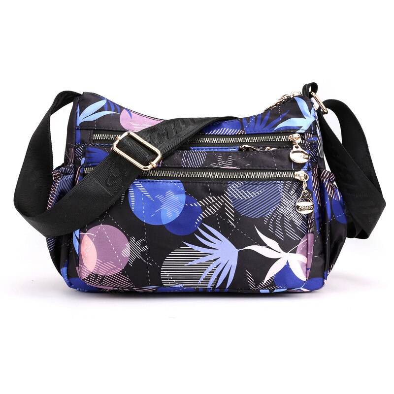 Moda Sacos de Nylon Impermeável Mulheres Mensageiro Carteira Do Vintage Impresso Hobos Bolsa Das Senhoras Sacos Crossbody Sacos de Ombro do Sexo Feminino: H