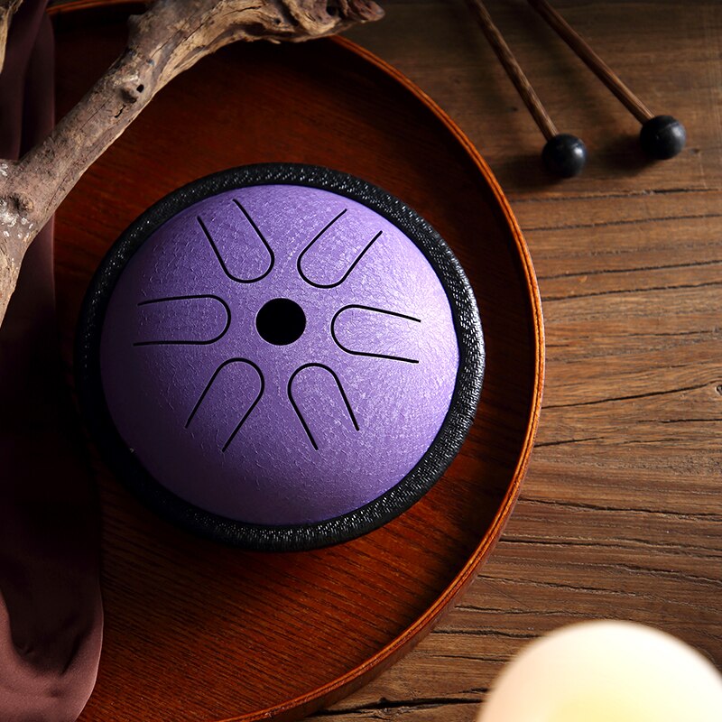 Brand 5.5 Inch Steel Tongue Drum 6 Tune Hand Pan Drum With Padded Drum Bag And A Pair Of Mallets huedrum Yoga Meditation