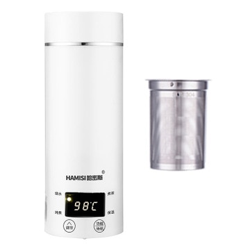 Tragbare Reise Wasserkocher Mini Thermos Clever Teekanne Heizung Tasse Milch Kochendem Kessel Edelstahl Metall Wärmer