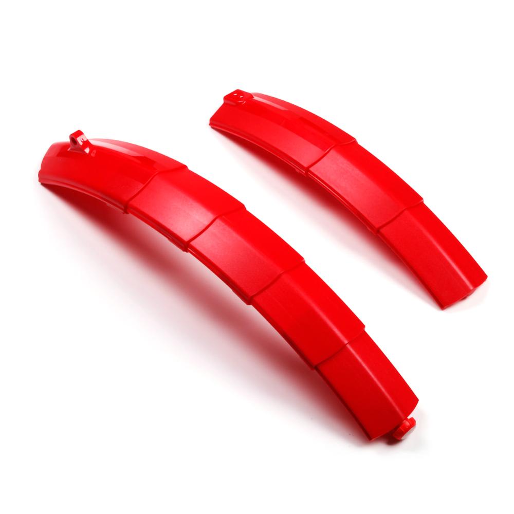 Bike Mudguard Telescopic Folding Mountain Road Bicycle Fender with Rear Mudguard for Mountain Bikes Mudguard Bicycle Accessories: Red