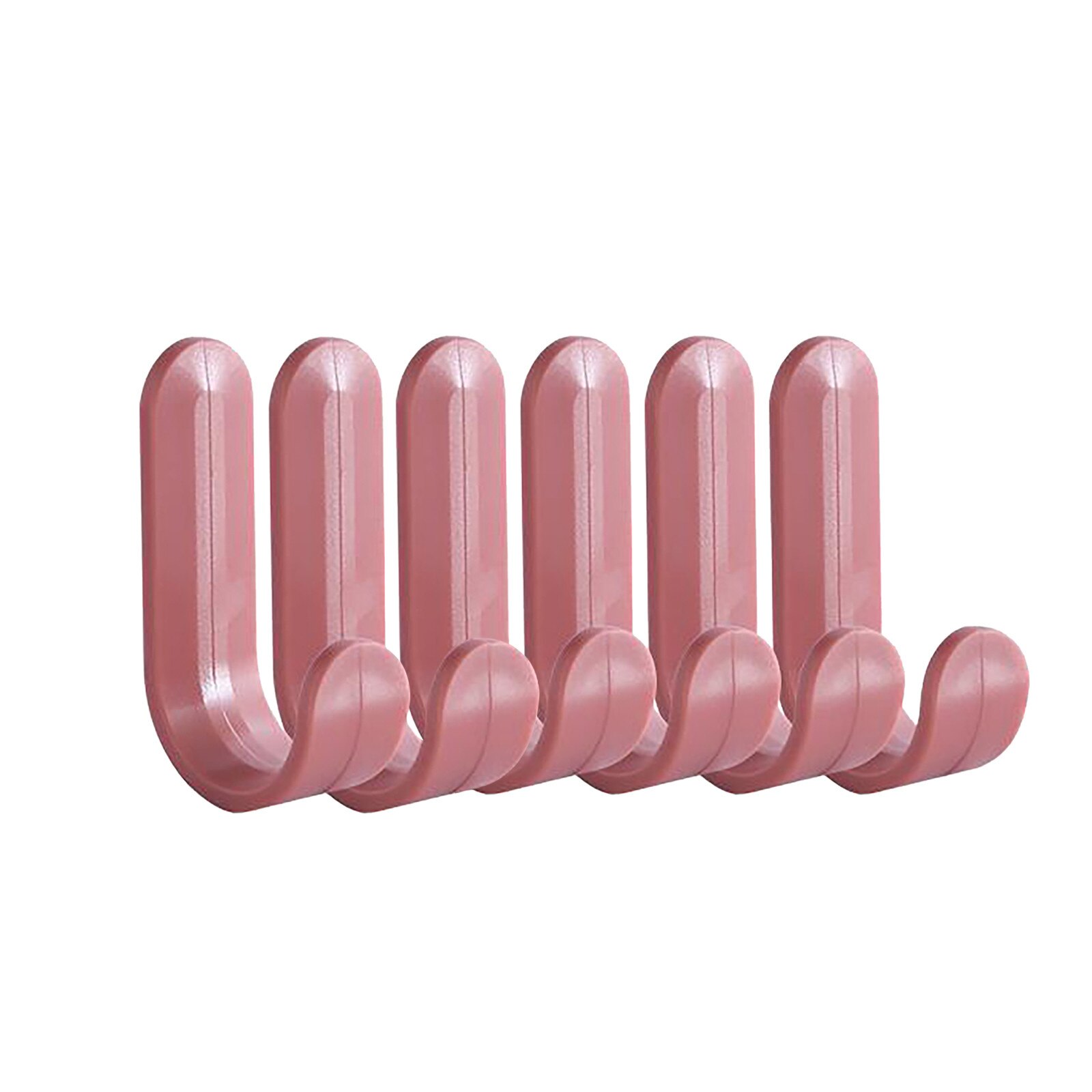 Zelfklevende Muur Hangers Handdoek Haken Plastic Deur Hangers Hoed Rekken Sleutels Hanger Muur Organizer Home Decor Sleutelhouder: Red 