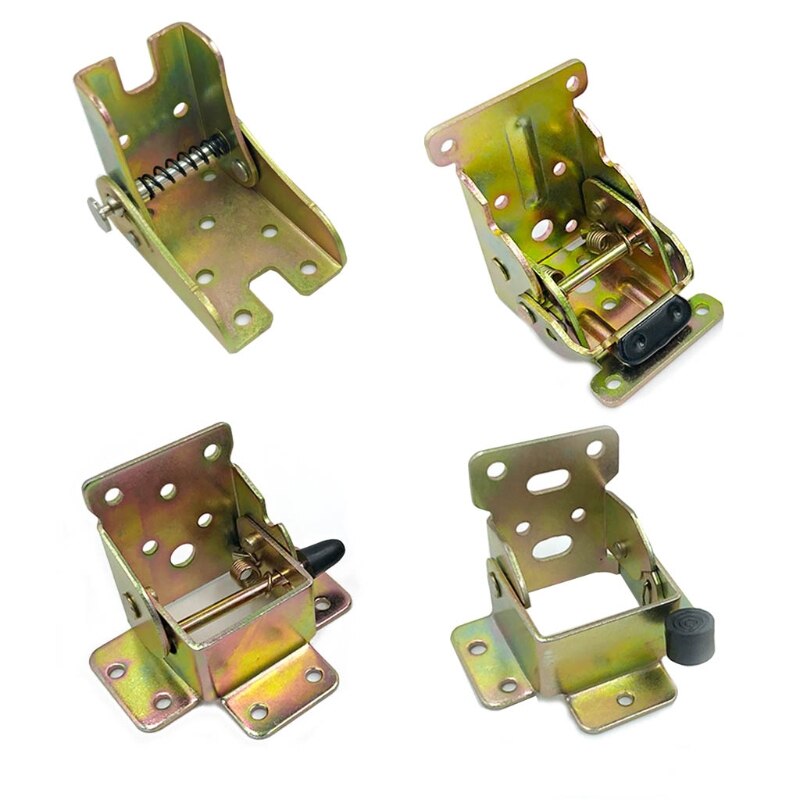 50LB 90 Degrees Locking Folding Hinge Self-locking Hinge Iron Chair Leg Bracket Hinge for Worktables Beds Tables Folding Legs