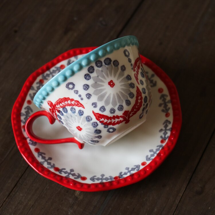 Japansk kop vintage håndlavet keramisk underkop sæt redskabs kop tazas cafe hjemme drinkware  db60bd