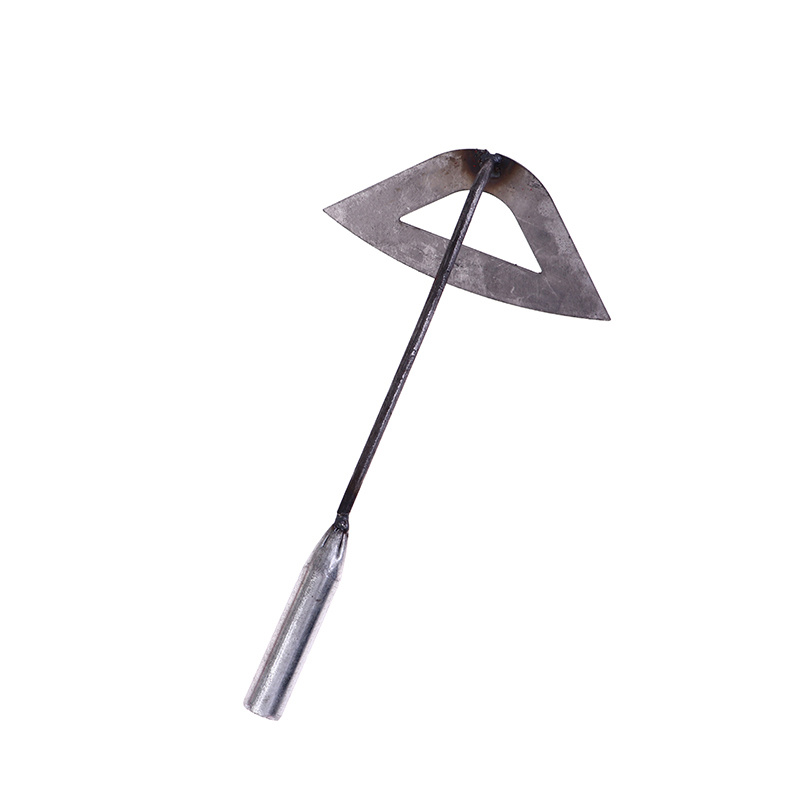 Steel Hardened Hollow Hoe Handheld Weeding Rake Planting Vegetable Farm Garden Tools Agriculture Tool Weeding Accessories: metal triangle