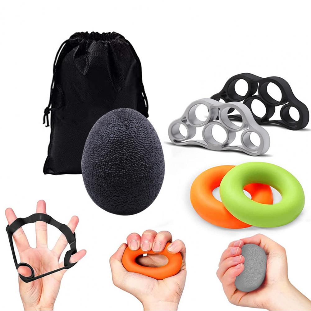 6/9Pcs Therapy Kit Finger Exercisers and Hand Strengtheners Grip Dexterity Supports Injury Recovery Stress Relief Kids Adults