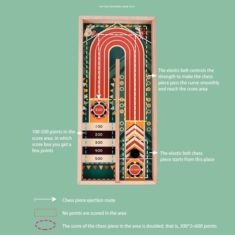 Tabelle Spiele Holz Spielzeug Erwachsene Partei Eltern-Art-Interaktive Spielzeug freundlicher Katapult Bord Spiel Gewinner Spaß freundlicher Spielzeug