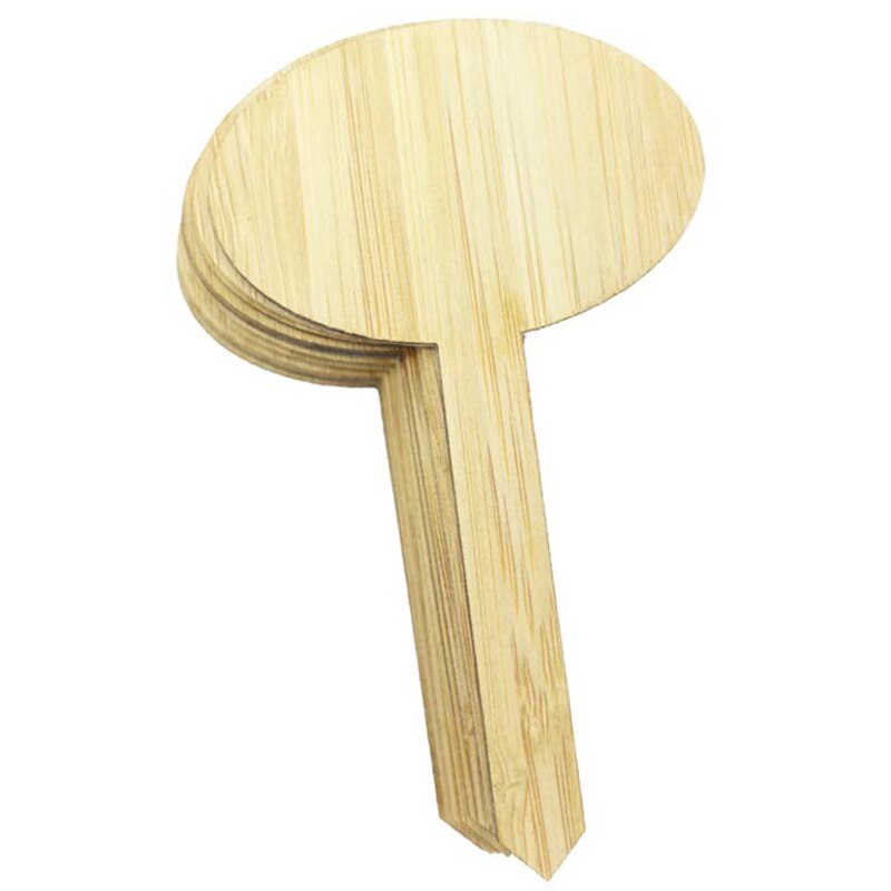 50 Pack Bamboo Plant Label, Oval Plant Label Seed Potted Herb Flower Mark Flower Vegetable (6 X 10 Cm)