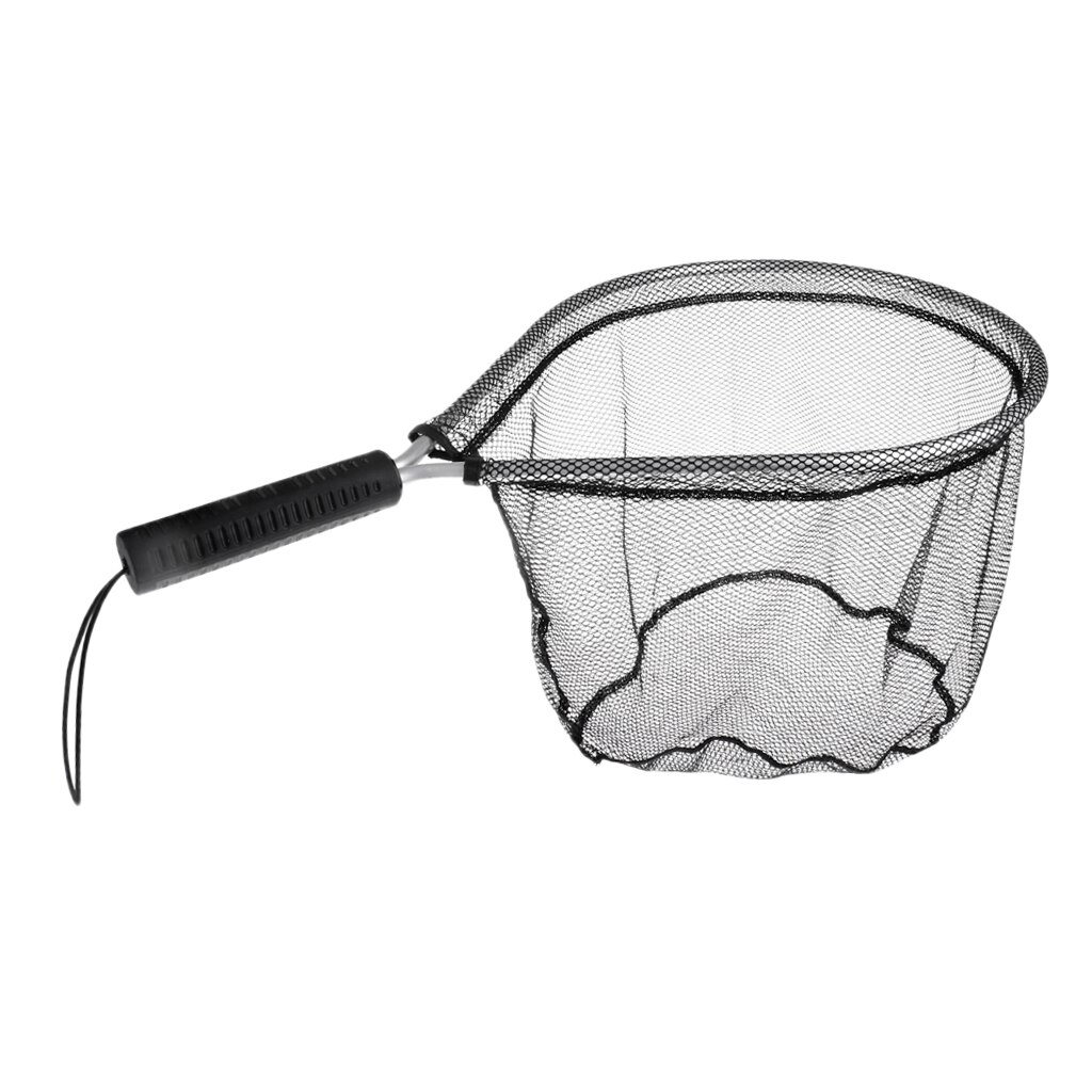 Aluminum Alloy Fly Fishing Landing Net Mesh Trout Fish Trap Lightweight