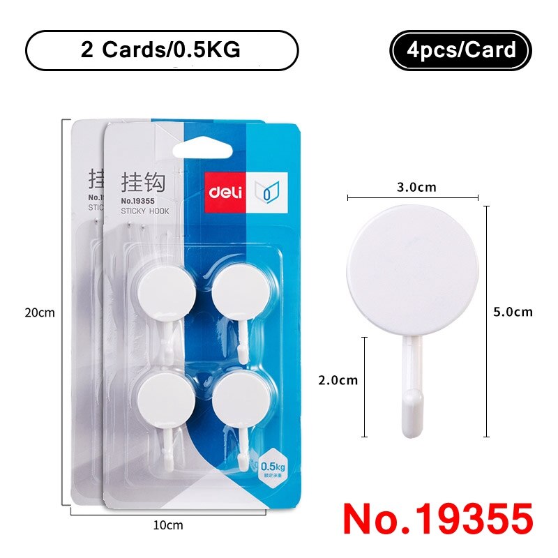 2Cards/LOT Deli strong adhesive hook wall hanging ... – Vicedeal