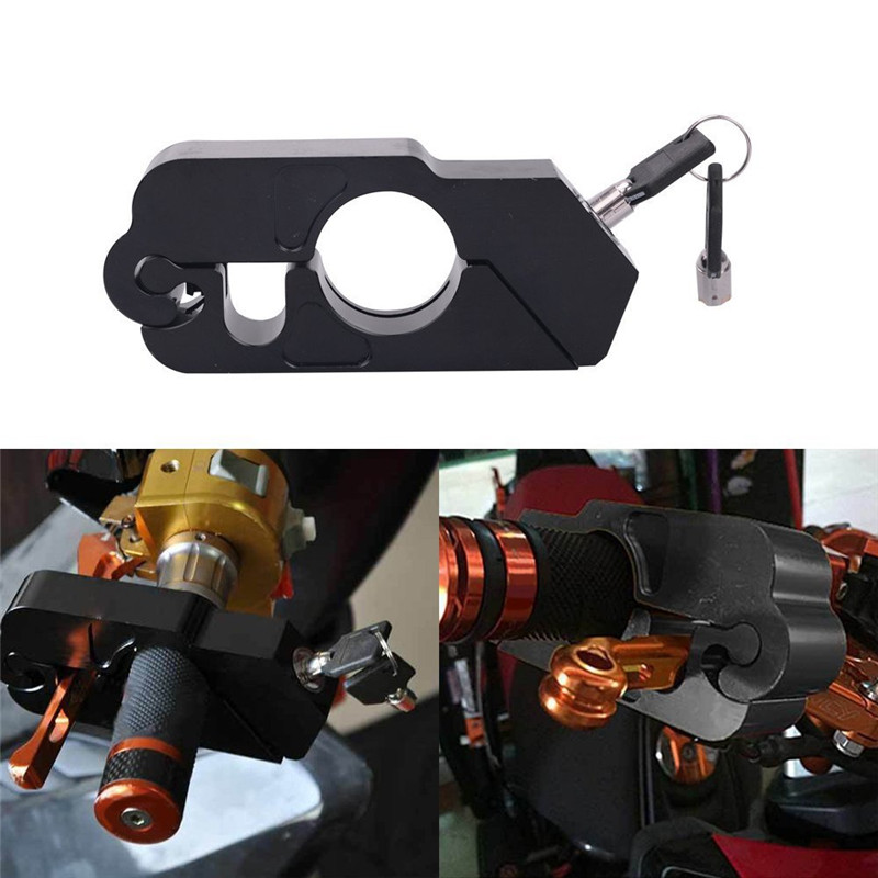 Motorcycle Handlebar Lock Handlebar Brake Handle Solid Lock Imitating Steal Lock Pull Rod 2022