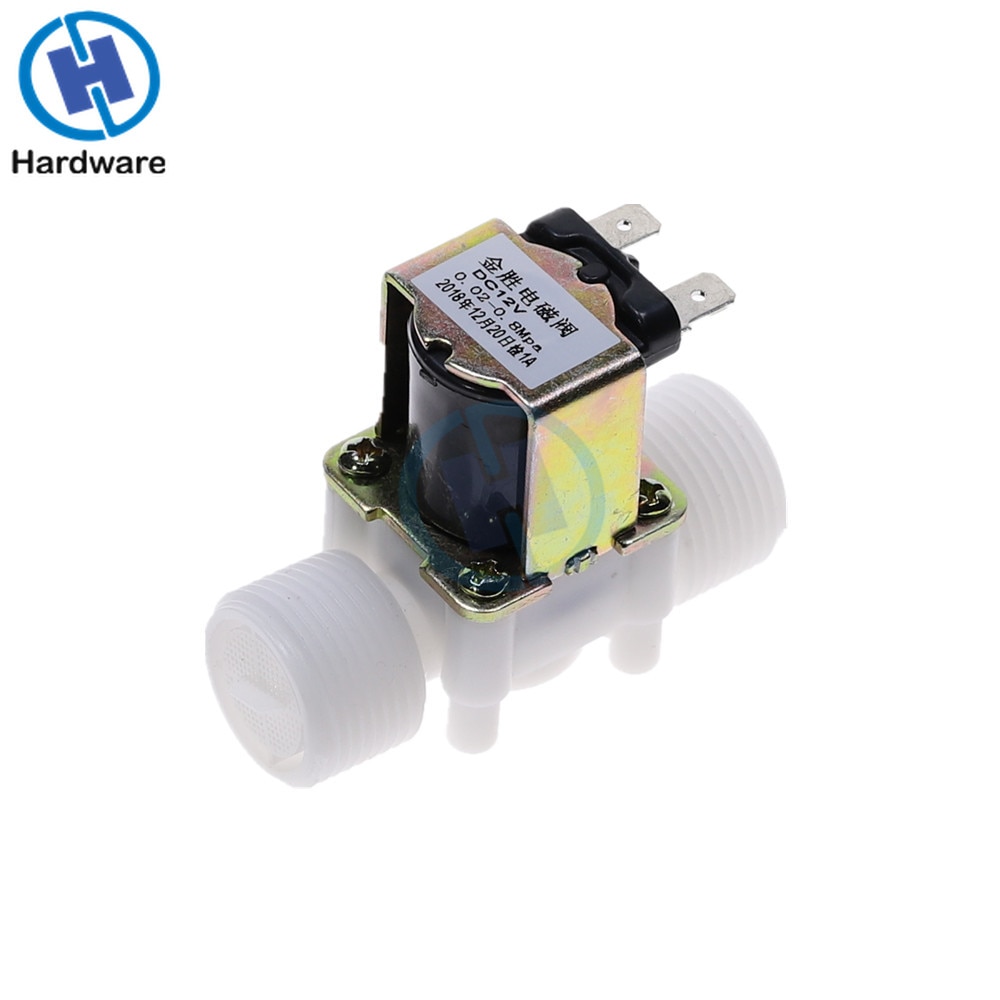 Válvula Solenoide eléctrica de rosca macho PP G3/4 ", dispositivo desviador de Control de agua N/C DC 12V