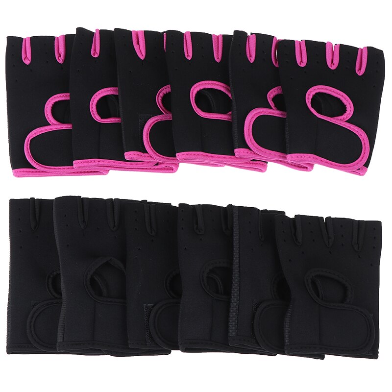 1 paar Multi-kleuren Vrouwen Mannen Fitness Oefening Workout Fitness Gym Sport Handschoenen Gym Training Wandelen Handschoenen