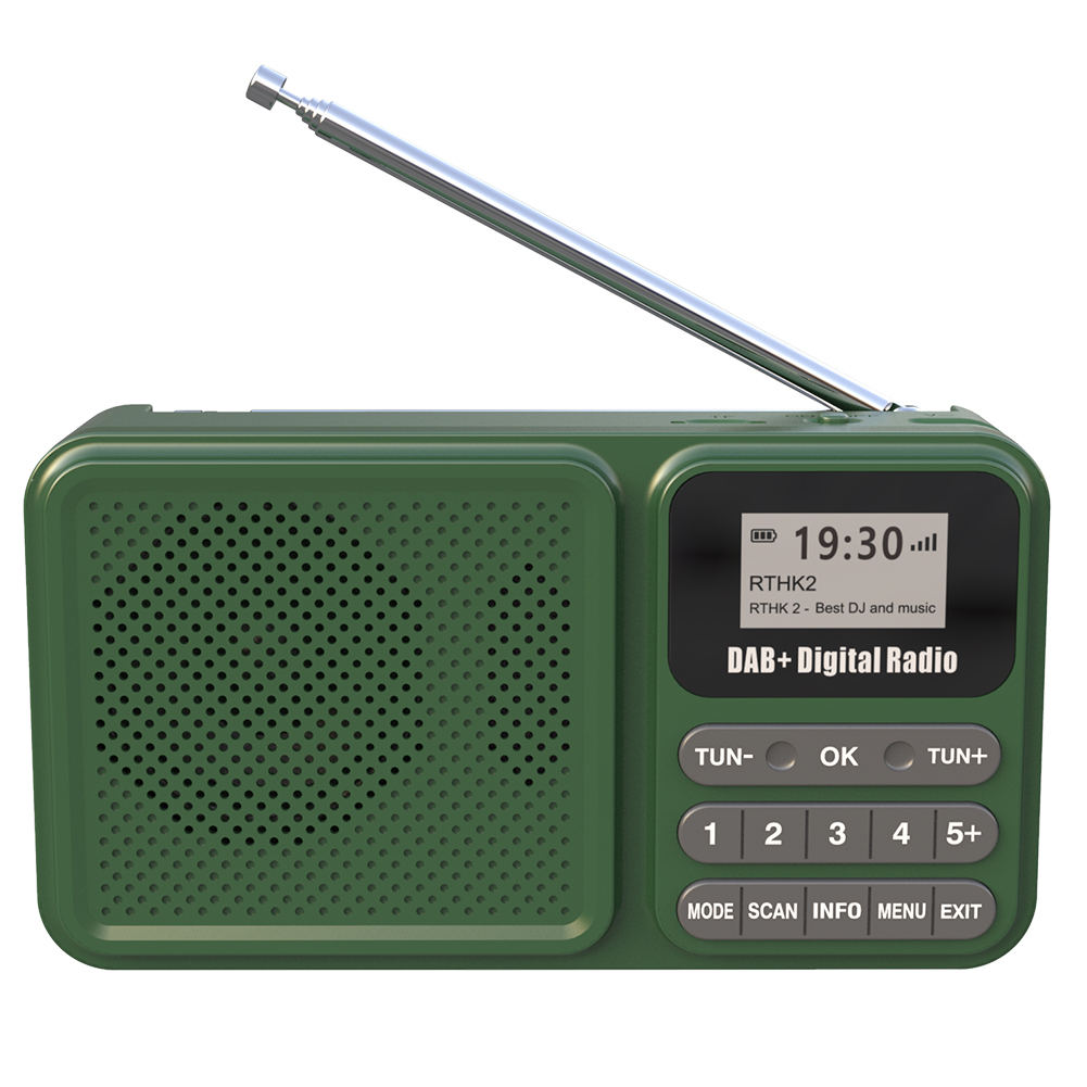 Przenośne radio cyfrowe DAB+ kompatybilne z Bluetooth Obsługuje kartę U Disk TF Odtwarzanie MP3 Odbiornik radia awaryjnego Wyświetlacz LCD: Default Title