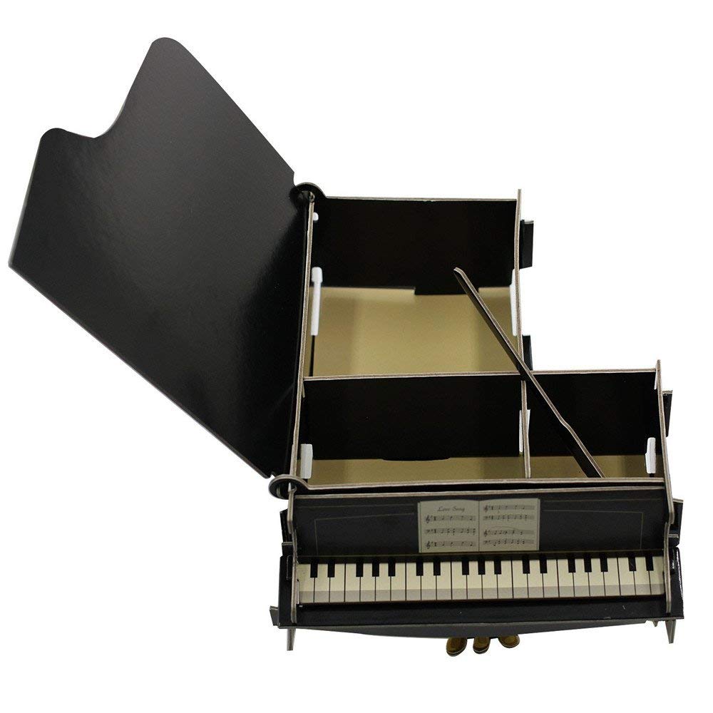 XRHYY Desk Storage Piano Thick Cardboard Pen Pencil Supplies Organizer Caddy DIY Box Stationery For Office Desktop