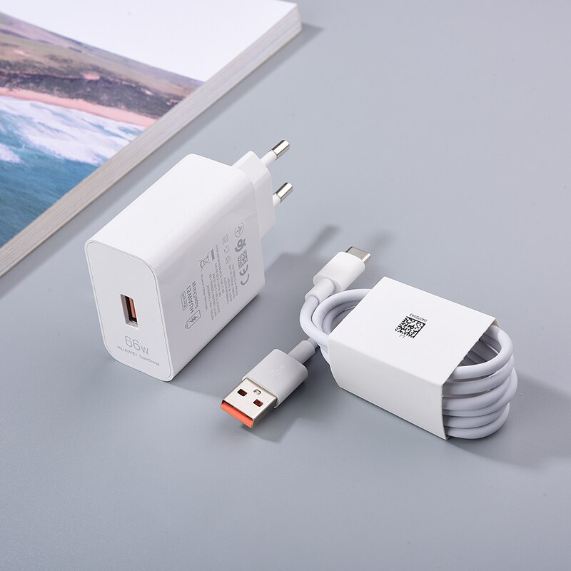 Caricabatterie originale Huawei P50 Pro 66W EU 6A SuperCharge cavo USB tipo C per Huawei Mate 50 40 Pro X2 30 40 P40 P50 pro Honor 10i: EU add cable
