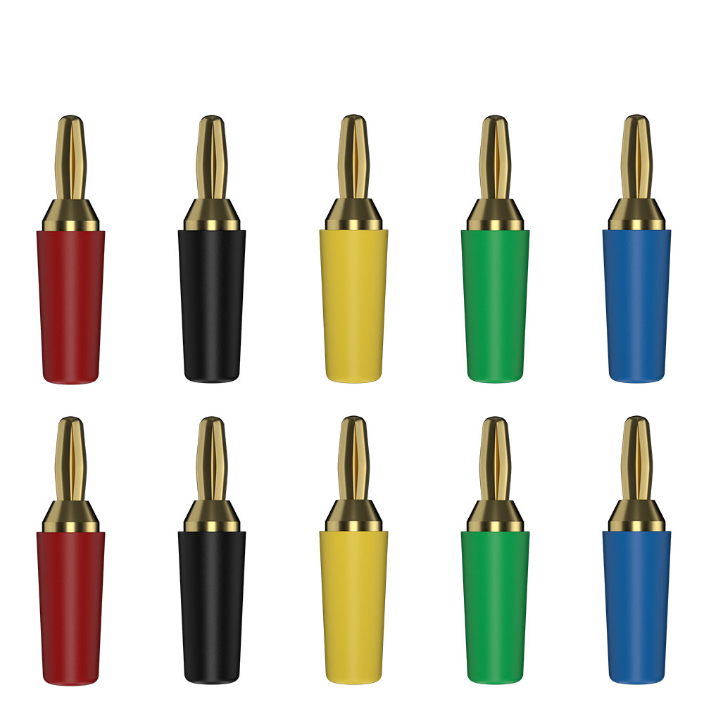Jzdz 10 Stks/partij 2.5Mm Banana Plug Elektrische Connector Adapter 5 Kleuren J.10007: Zilver