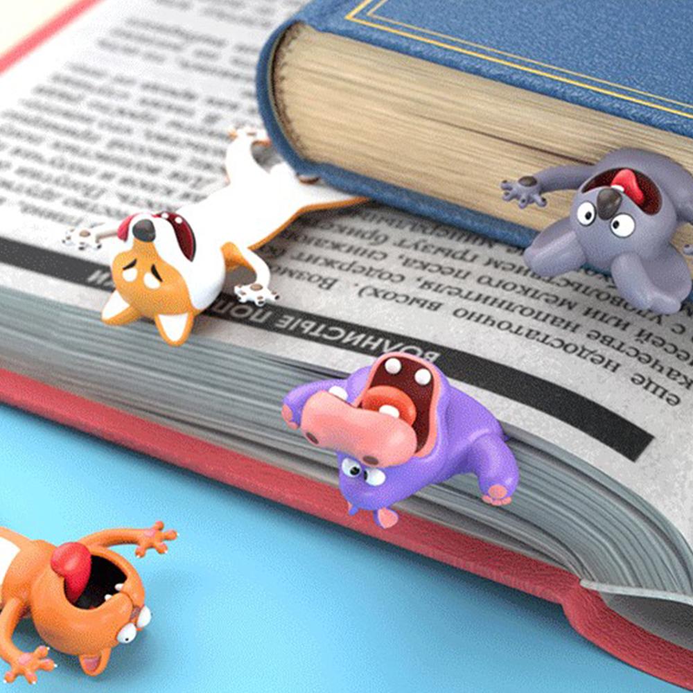3D Animal Wacky Bookmarks Cute Book Marks Cartoon Bookmark for Kids Teens Boys Girls Help with Reading