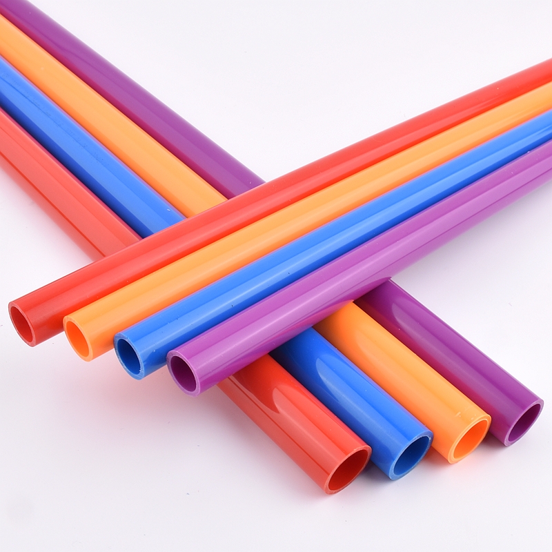 50cm PVC Water Pipe 25~50mm Red/Orange/Blue/Purple Aquarium Fish Tank Water Supply Pipeline Garden Irrigation Household PVC Pipe